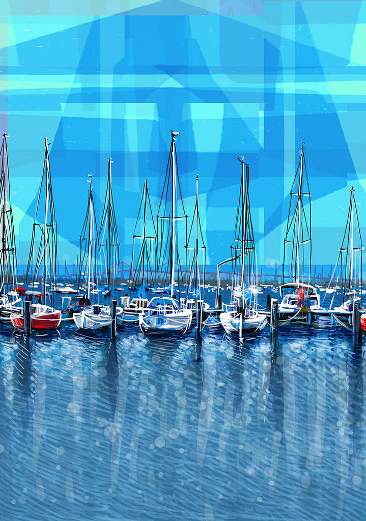Print (Iconic) - Melbourne Williamstown Blue Sky