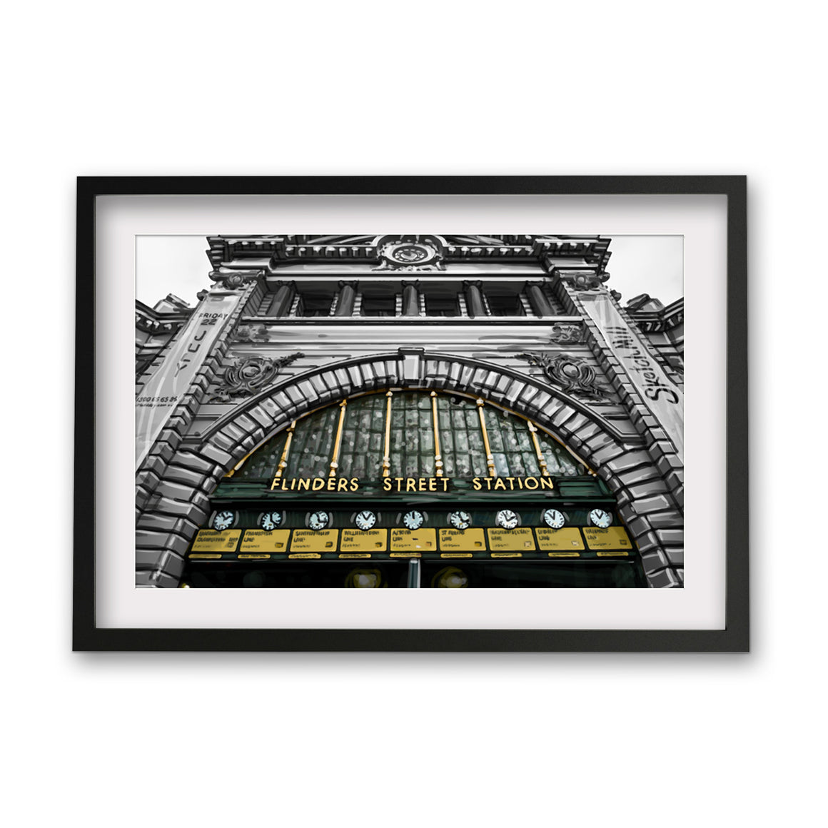 Print (Iconic) - Melbourne Flinders st Station Clocks