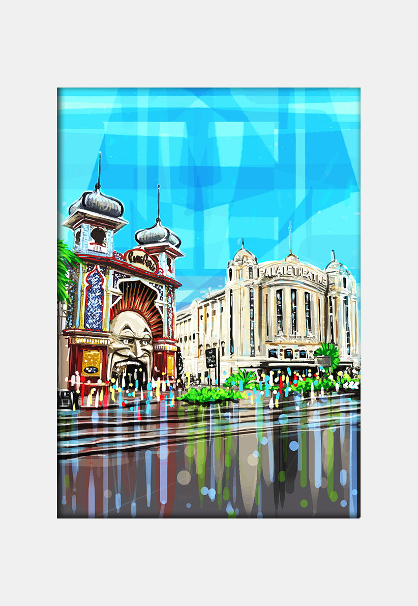 Print (Iconic) - Melbourne Luna Park and Palais