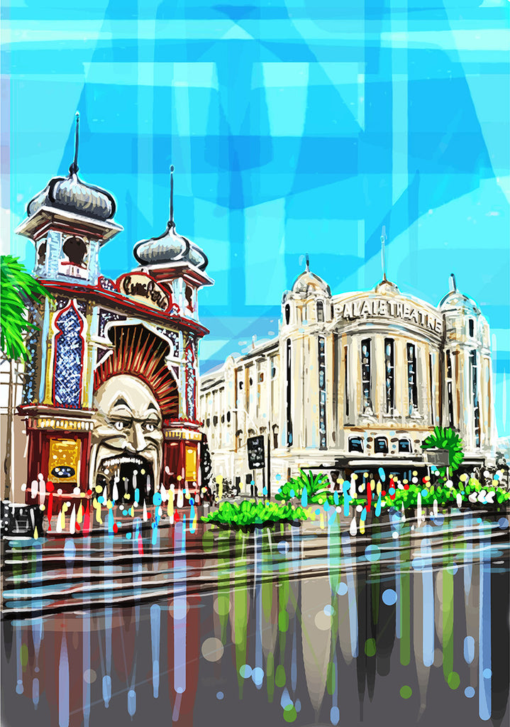 Print (Iconic) - Melbourne Luna Park and Palais