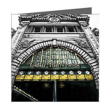 Card - Iconic Melbourne Flinders Street Clocks