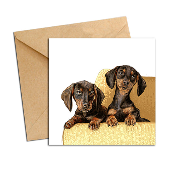 Card - Dog - Dachshunds