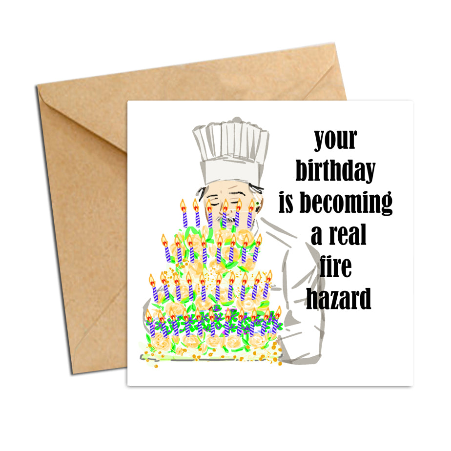 Card - Quote - Fire hazard (male)